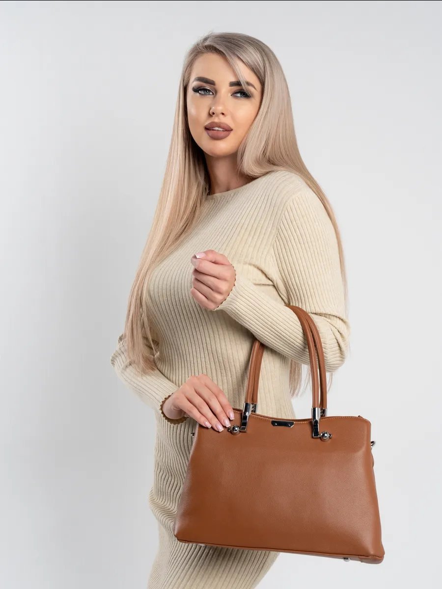 Сумка багет Miss Di натуральная кожа коричневый купить,NaN