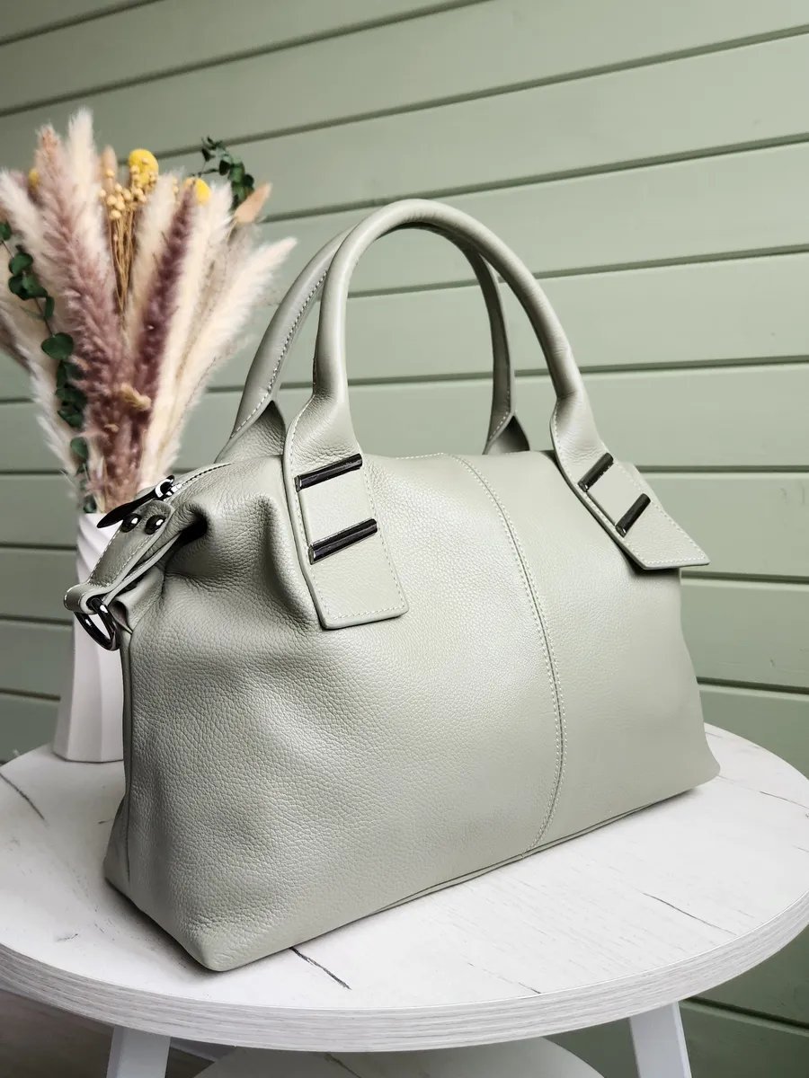Сумка хобо FEELBAGS натуральная кожа зеленый купить,NaN
