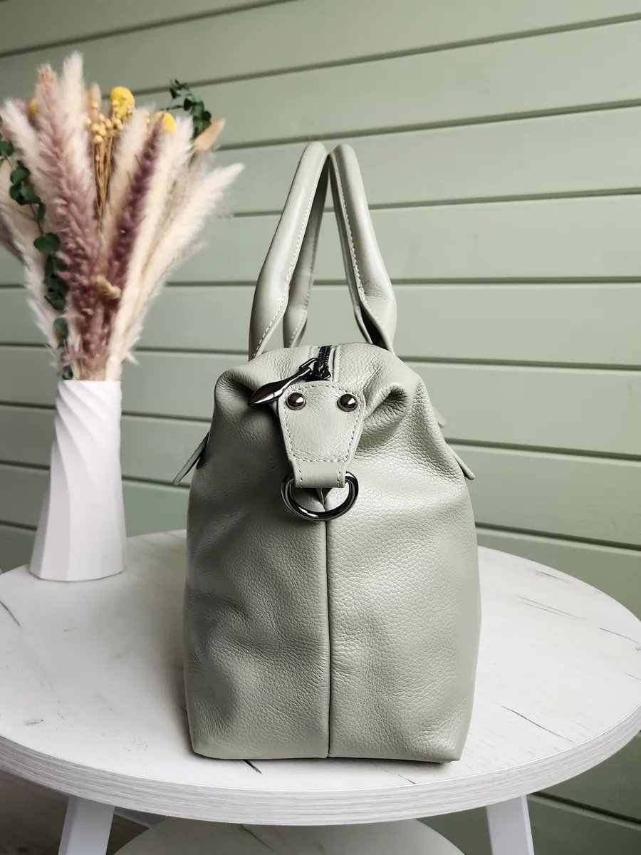 Сумка хобо FEELBAGS натуральная кожа зеленый купить,NaN