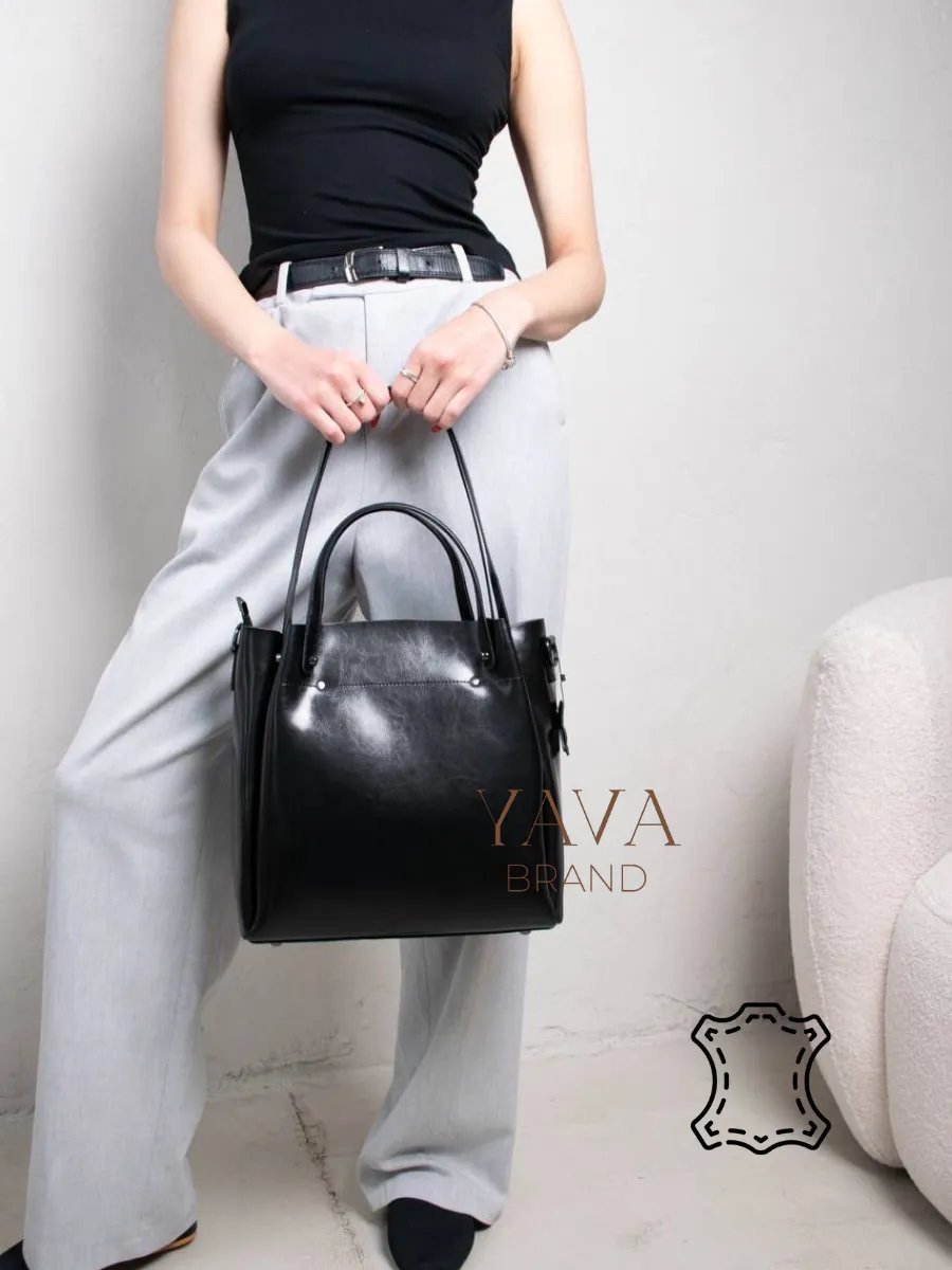 Мини-сумка YAVA Brand натуральная кожа черный купить,NaN