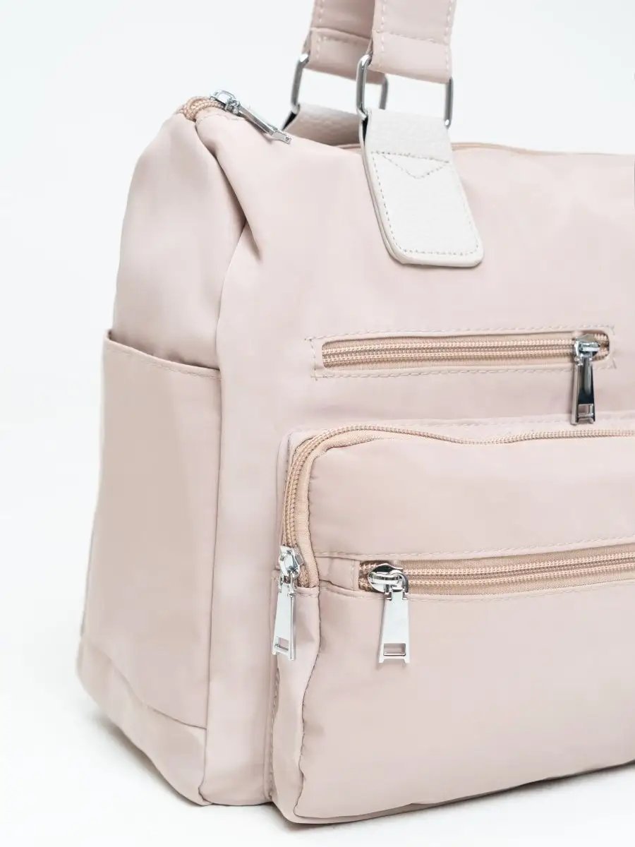Сумка шоппер EVERBAG нейлон бежевый купить,NaN