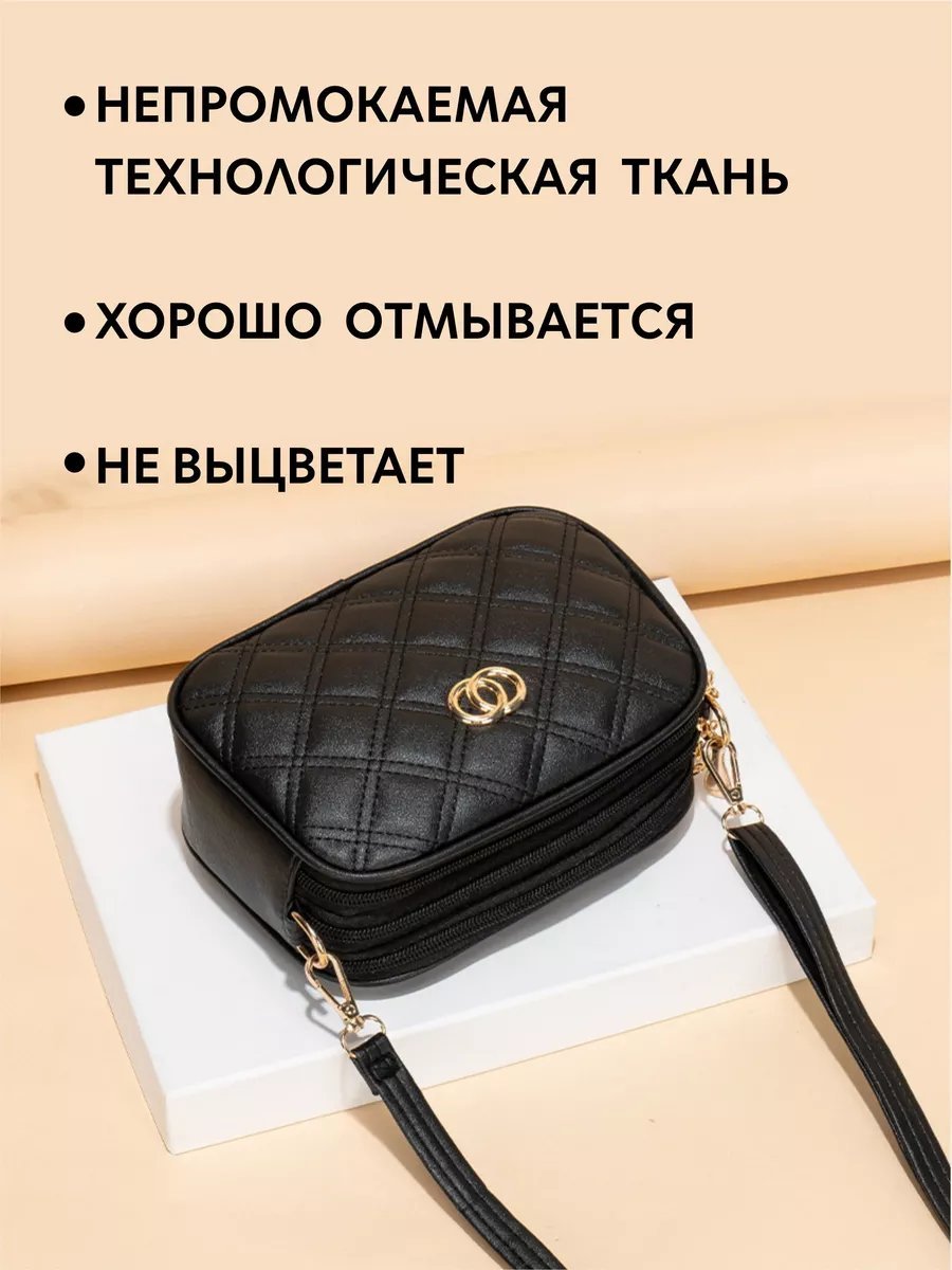 Мини-сумка Inna V экокожа черный купить,NaN