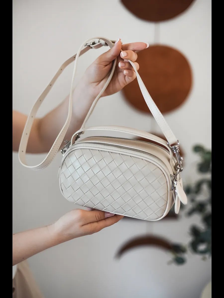 Сумка кросс-боди VivaLaBag натуральная кожа желтый купить,NaN