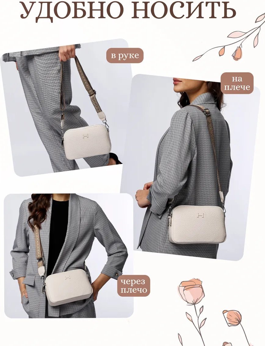 Сумка кросс-боди Primary Style экокожа белый купить,NaN