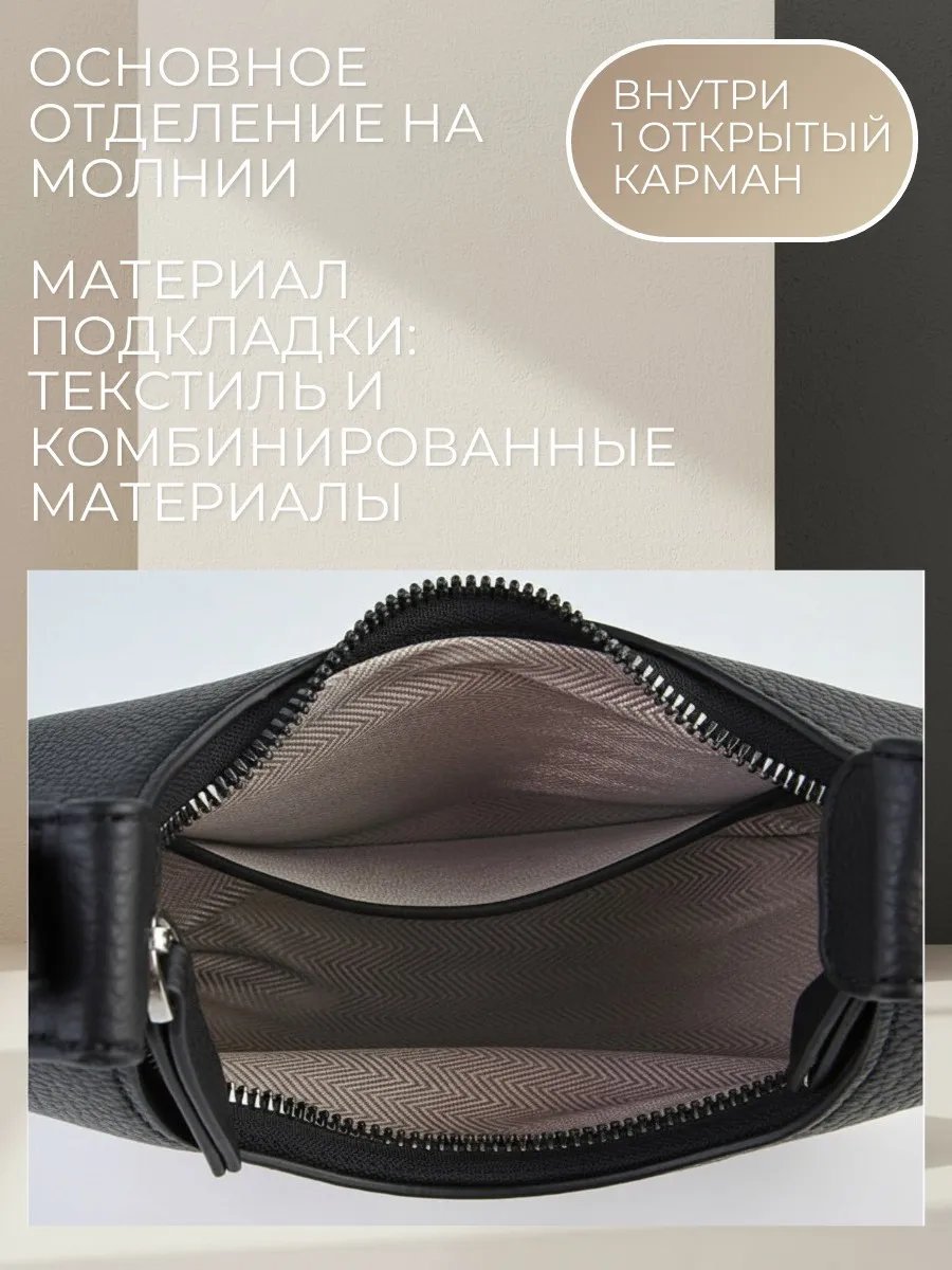 Сумка багет экокожа черный купить,NaN