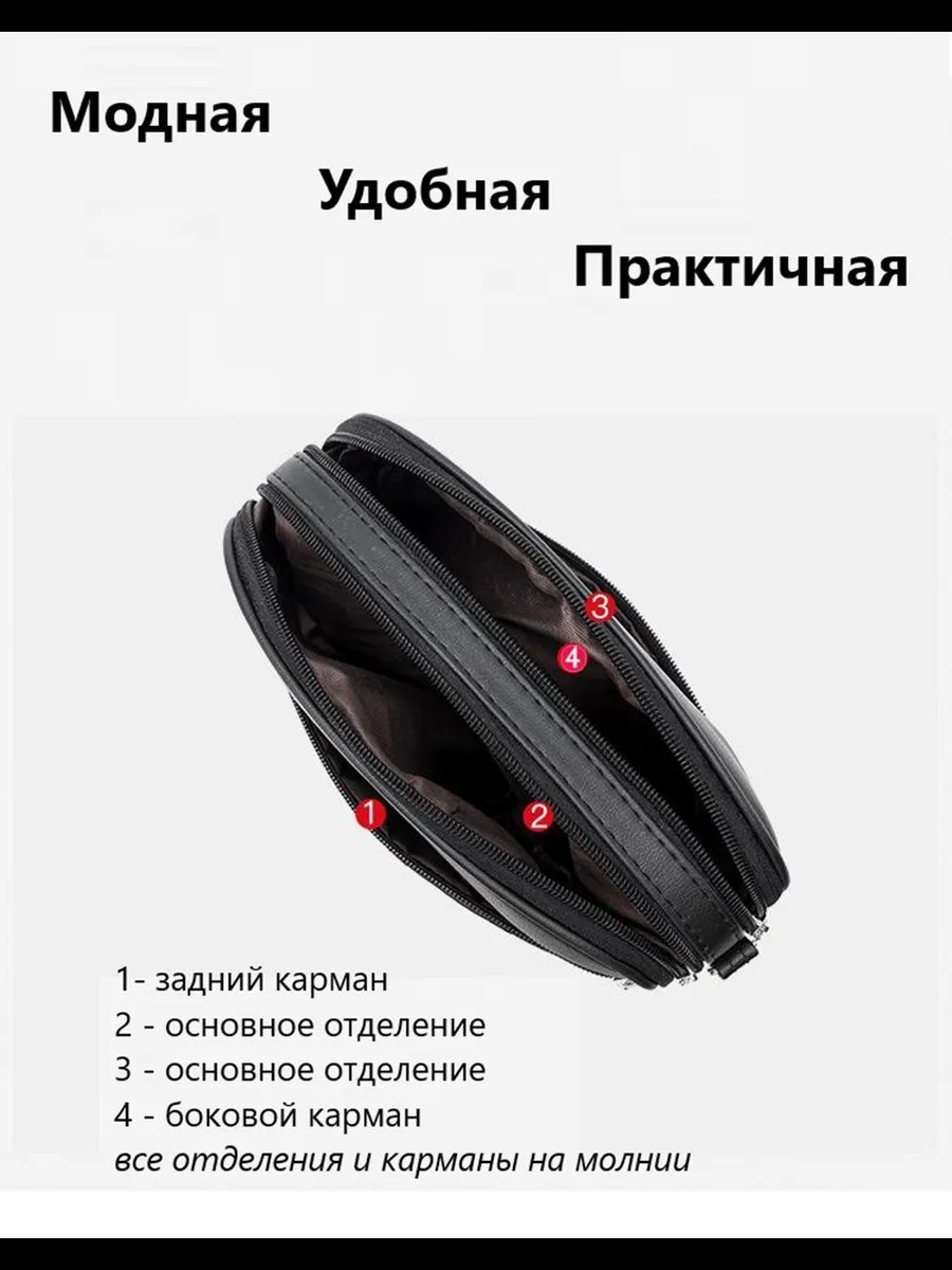 Сумка багет полиэстер черный купить,NaN