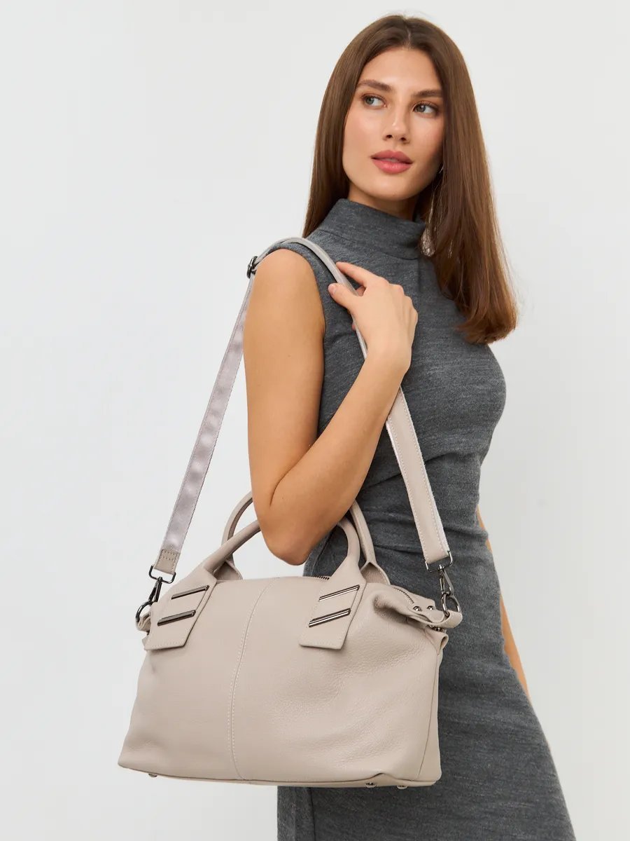 Сумка хобо FEELBAGS натуральная кожа бежевый купить,NaN
