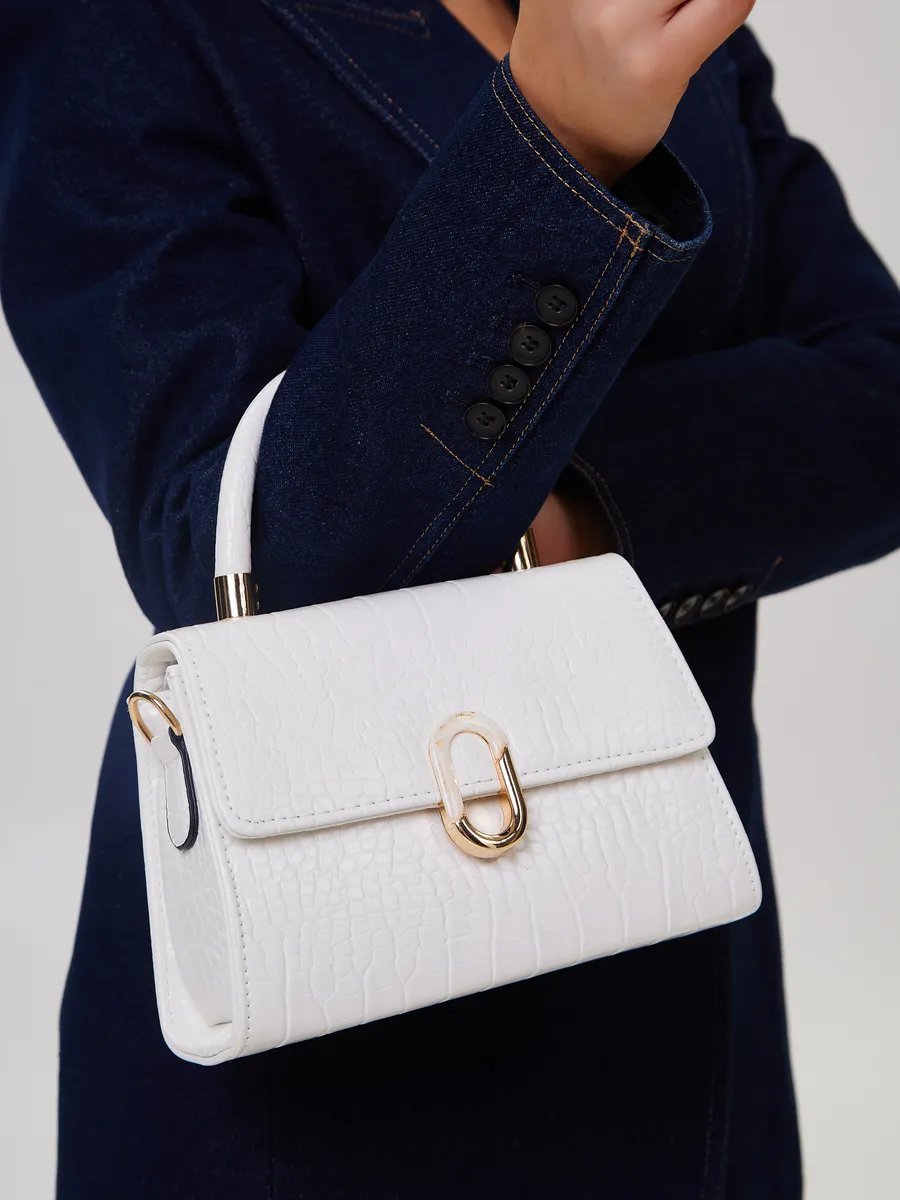 Сумка кросс-боди ELNIKS BAGS экокожа белый купить,NaN