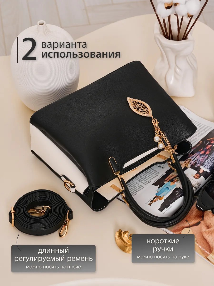 Сумка тоут TIANA DREAM экокожа черный купить,NaN
