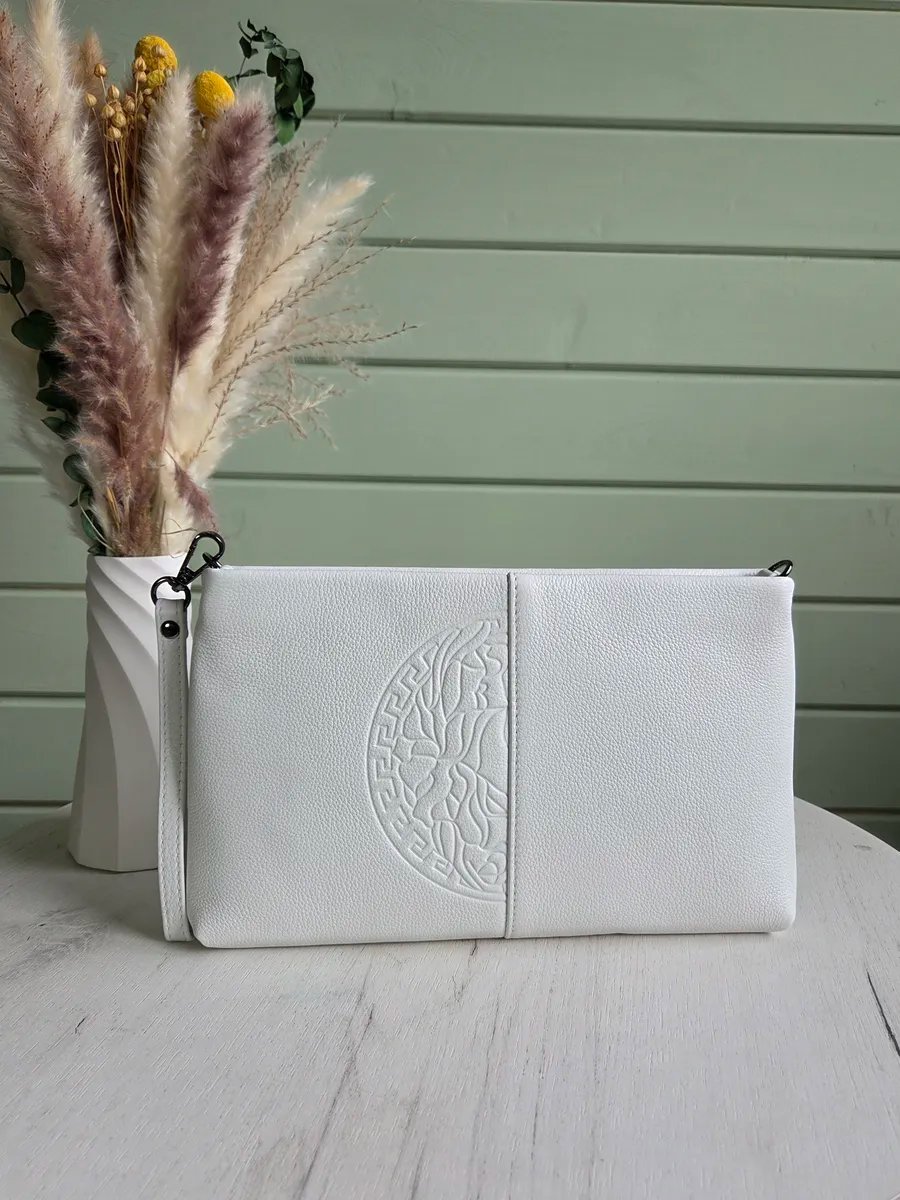 Сумка кросс-боди FEELBAGS натуральная кожа белый купить,NaN