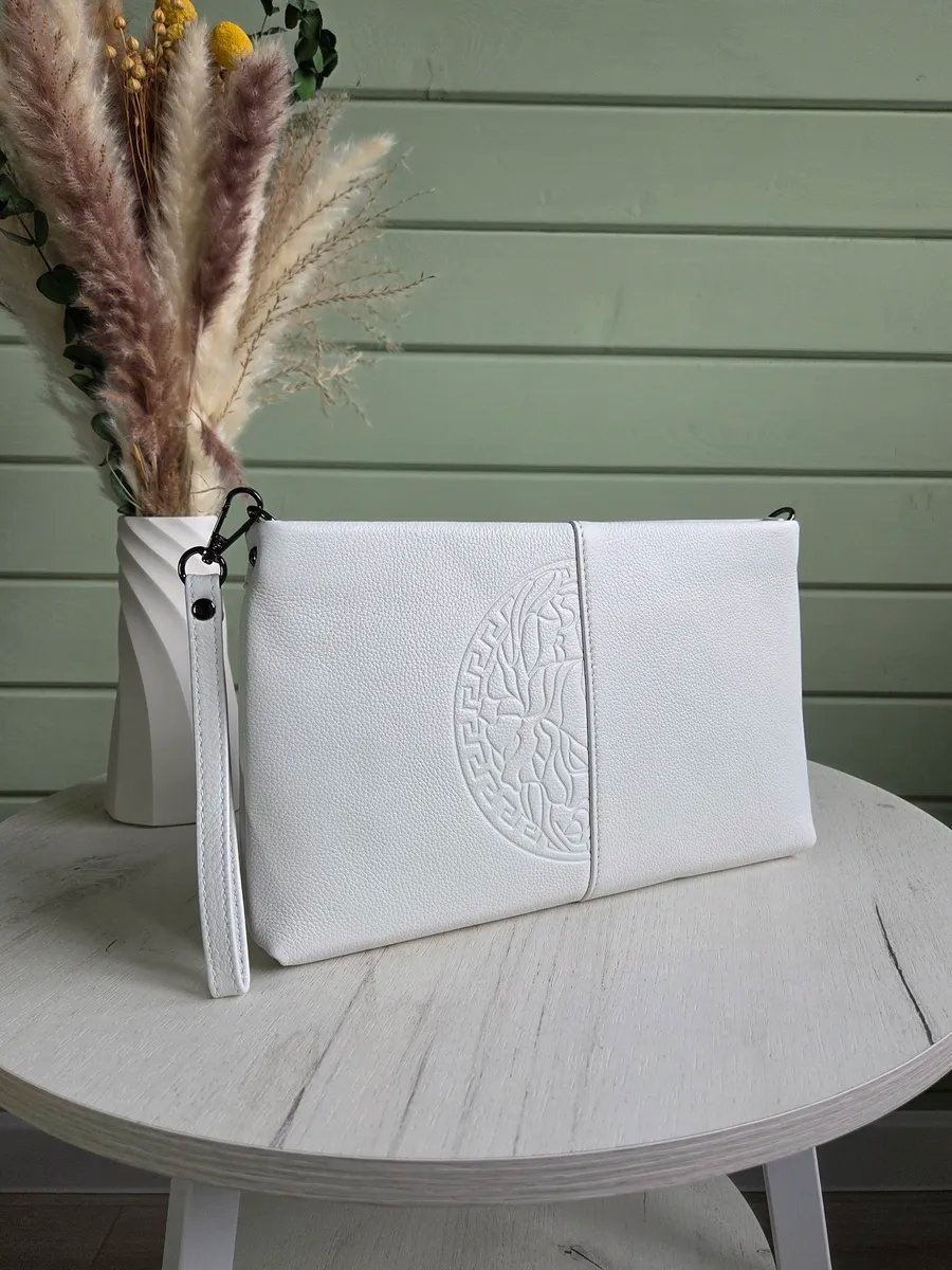 Сумка кросс-боди FEELBAGS натуральная кожа белый купить,NaN