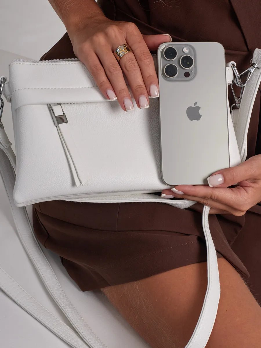 Сумка кросс-боди Bolder Bags экокожа белый купить,NaN
