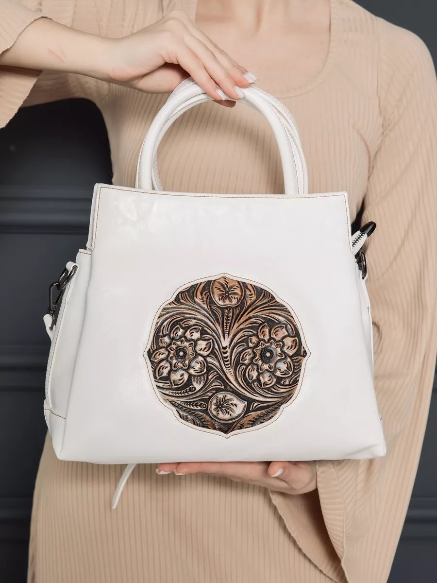 Мини-сумка Lumida текстиль белый купить,NaN
