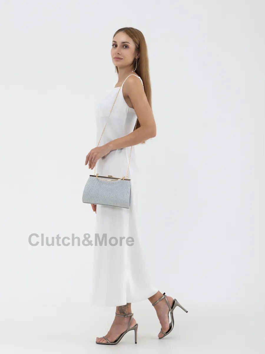 Клатч Clutch&More текстиль серый купить,NaN