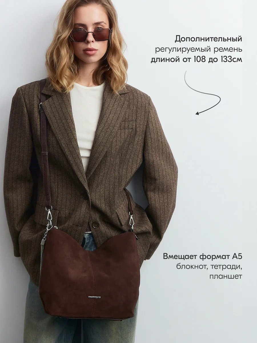 Сумка кросс-боди Bagsberry натуральная кожа коричневый купить,NaN