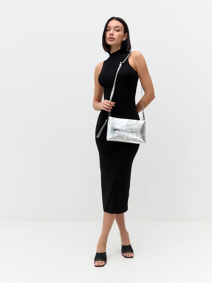 Сумка кросс-боди FEELBAGS натуральная кожа серый купить,NaN