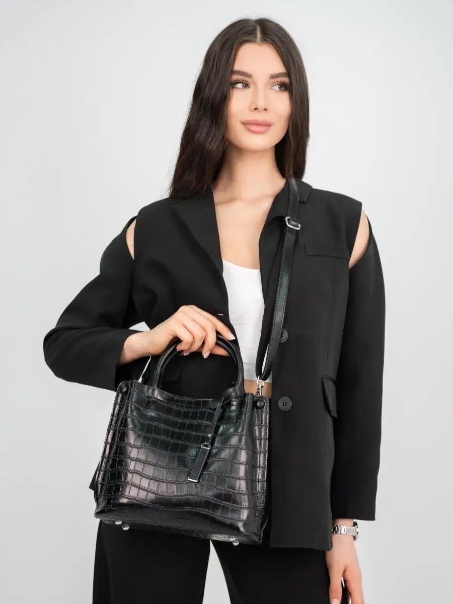 Сумка кросс-боди ONLY GOOD BAGS натуральная кожа черный купить,NaN