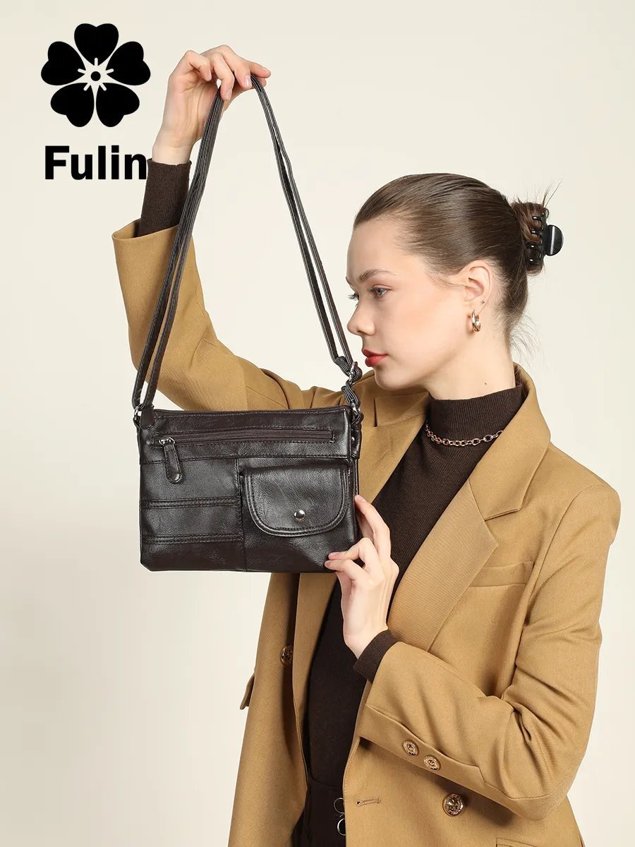 Сумка кросс-боди FULIN экокожа коричневый купить,NaN