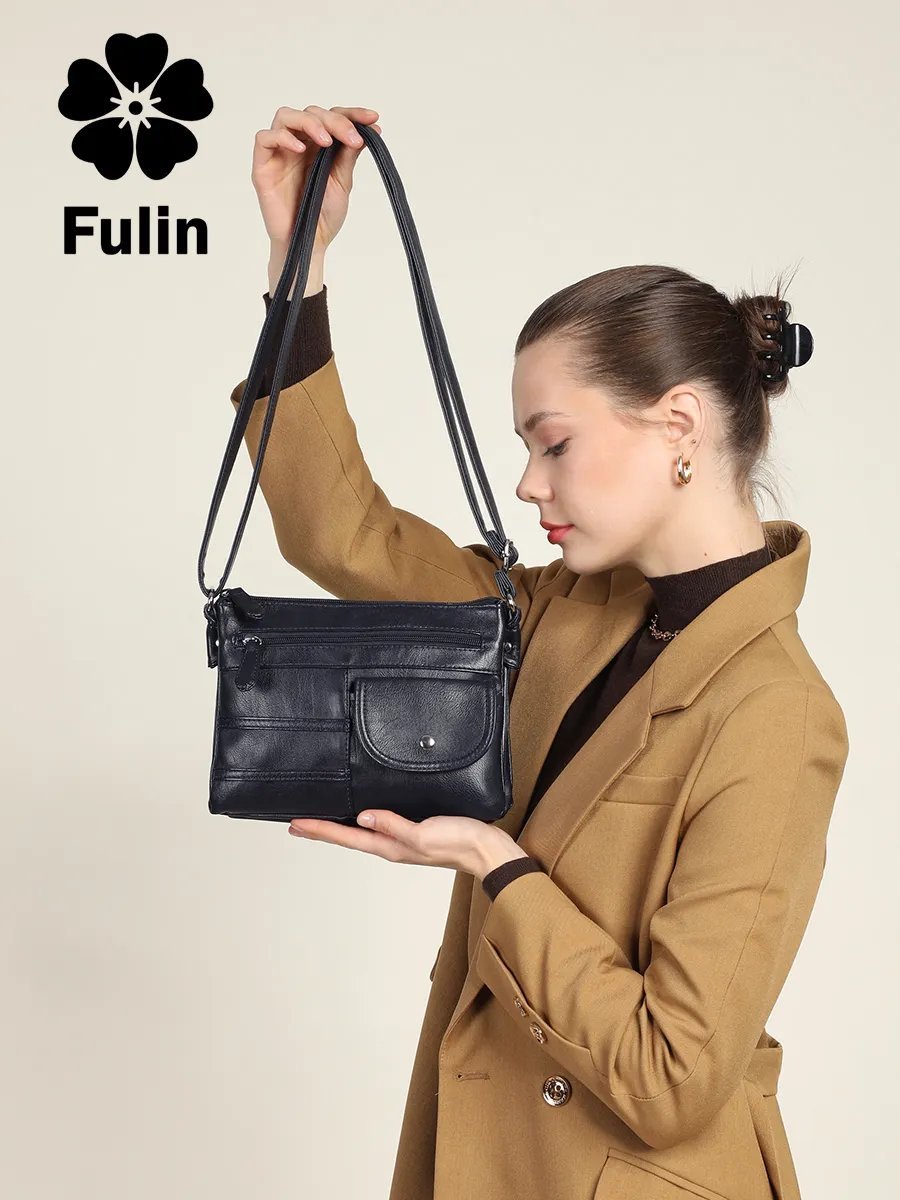 Сумка кросс-боди FULIN экокожа синий купить,NaN