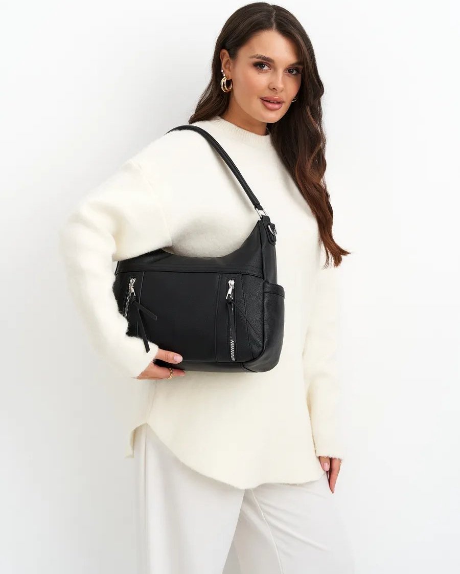 Сумка шоппер ICONIC BAGS экокожа черный купить,NaN