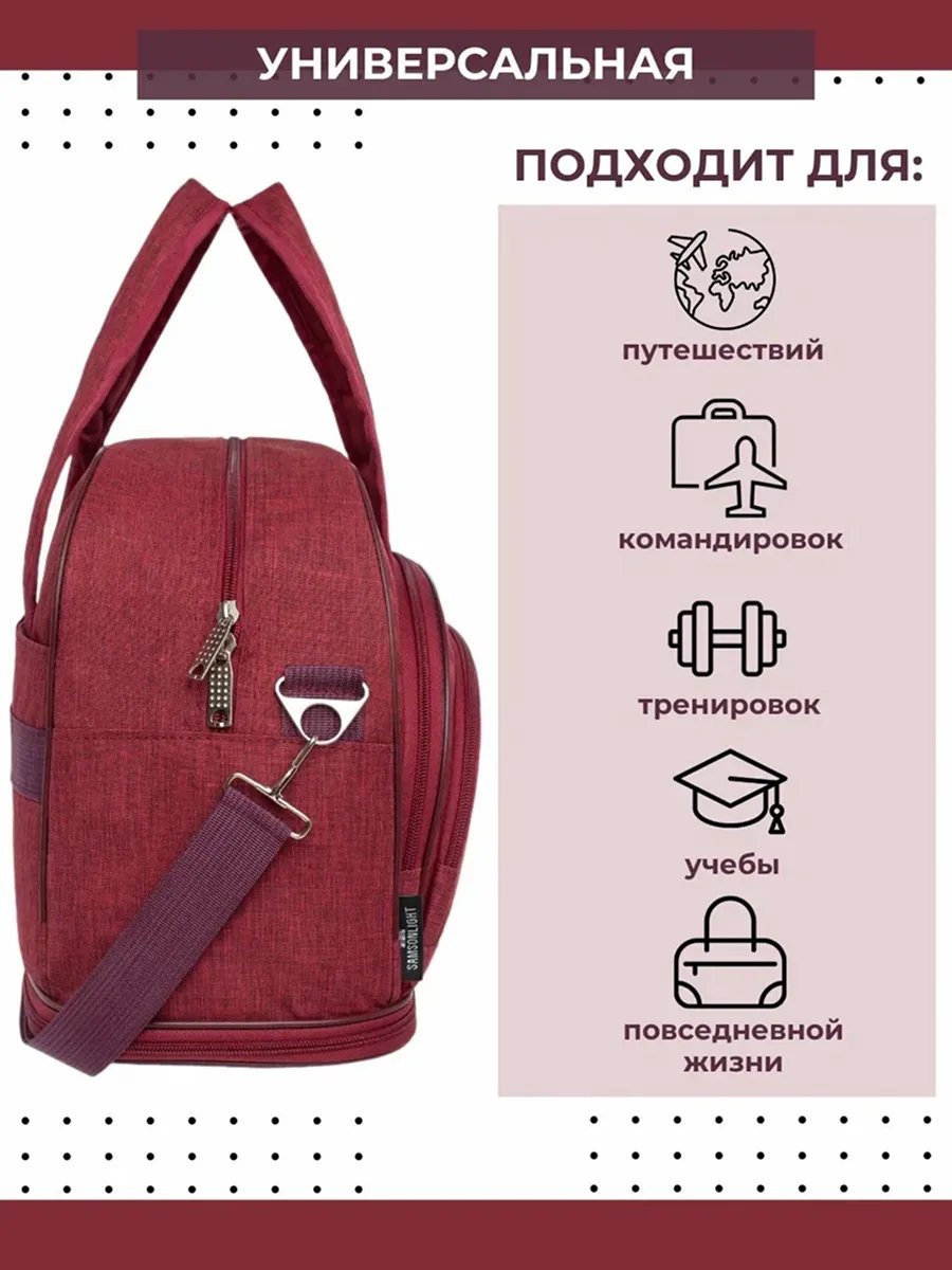 Мини-сумка SAMSONLIGHT полиэстер красный купить,NaN