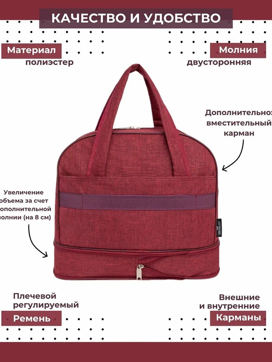 Мини-сумка SAMSONLIGHT полиэстер красный купить,NaN