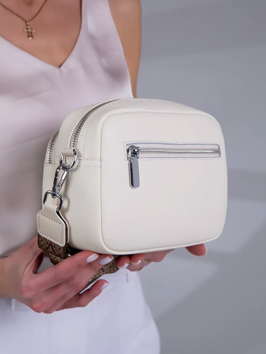 Сумка кросс-боди MATASSA натуральная кожа бежевый купить,NaN