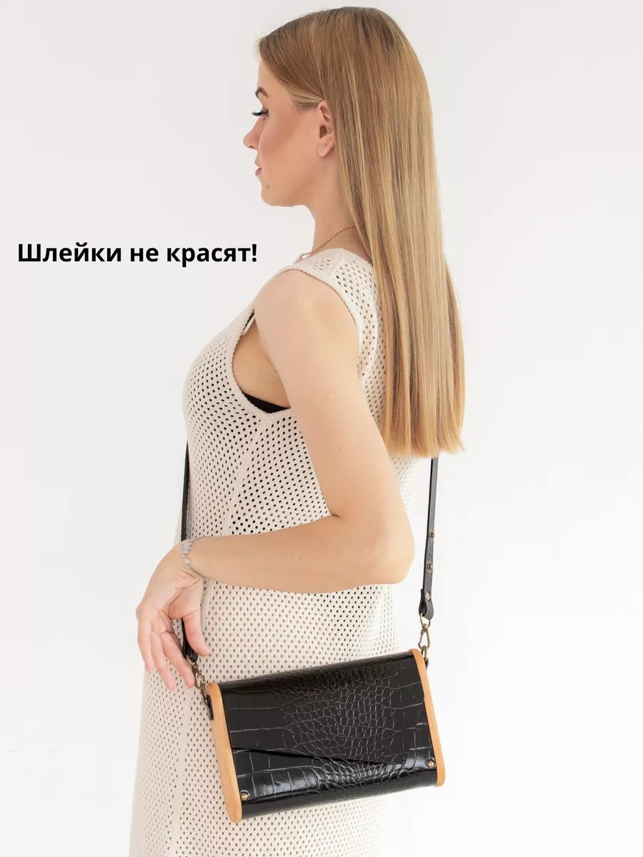 Сумка кросс-боди BECAUSE BAGS натуральная кожа черный купить,NaN