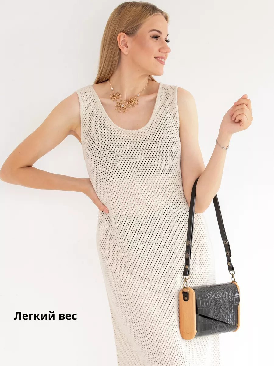 Сумка кросс-боди BECAUSE BAGS натуральная кожа черный купить,NaN