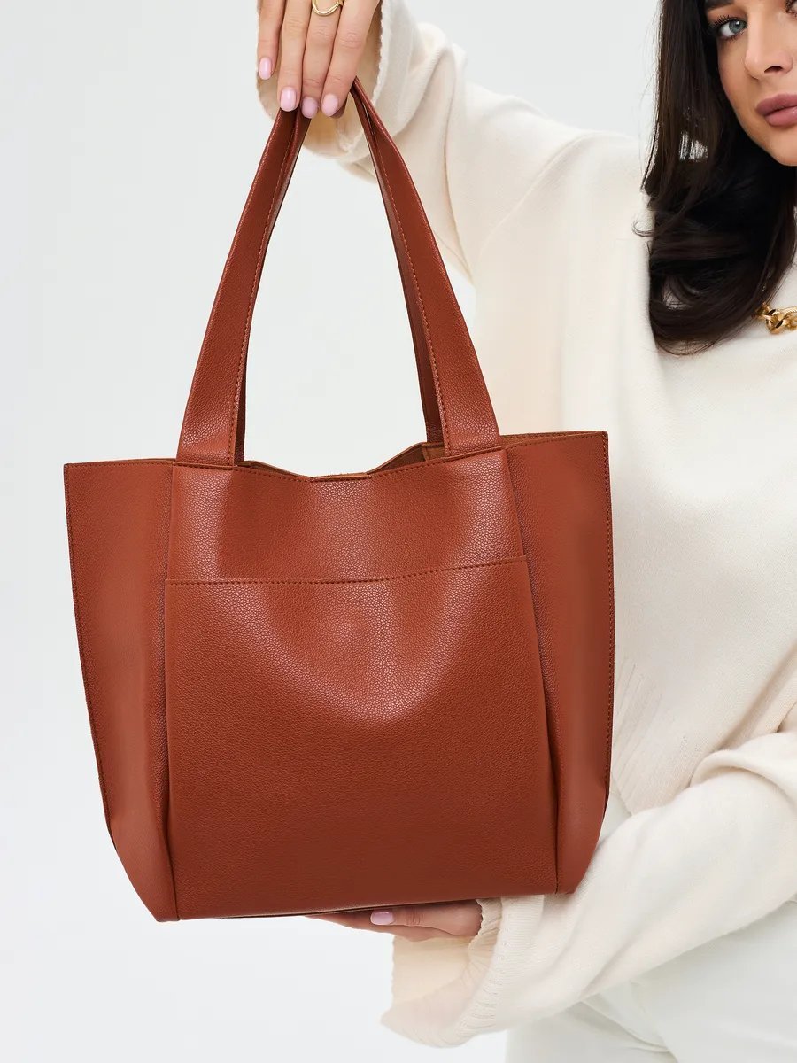 Сумка шоппер BAGS AVIOR экокожа коричневый купить,NaN