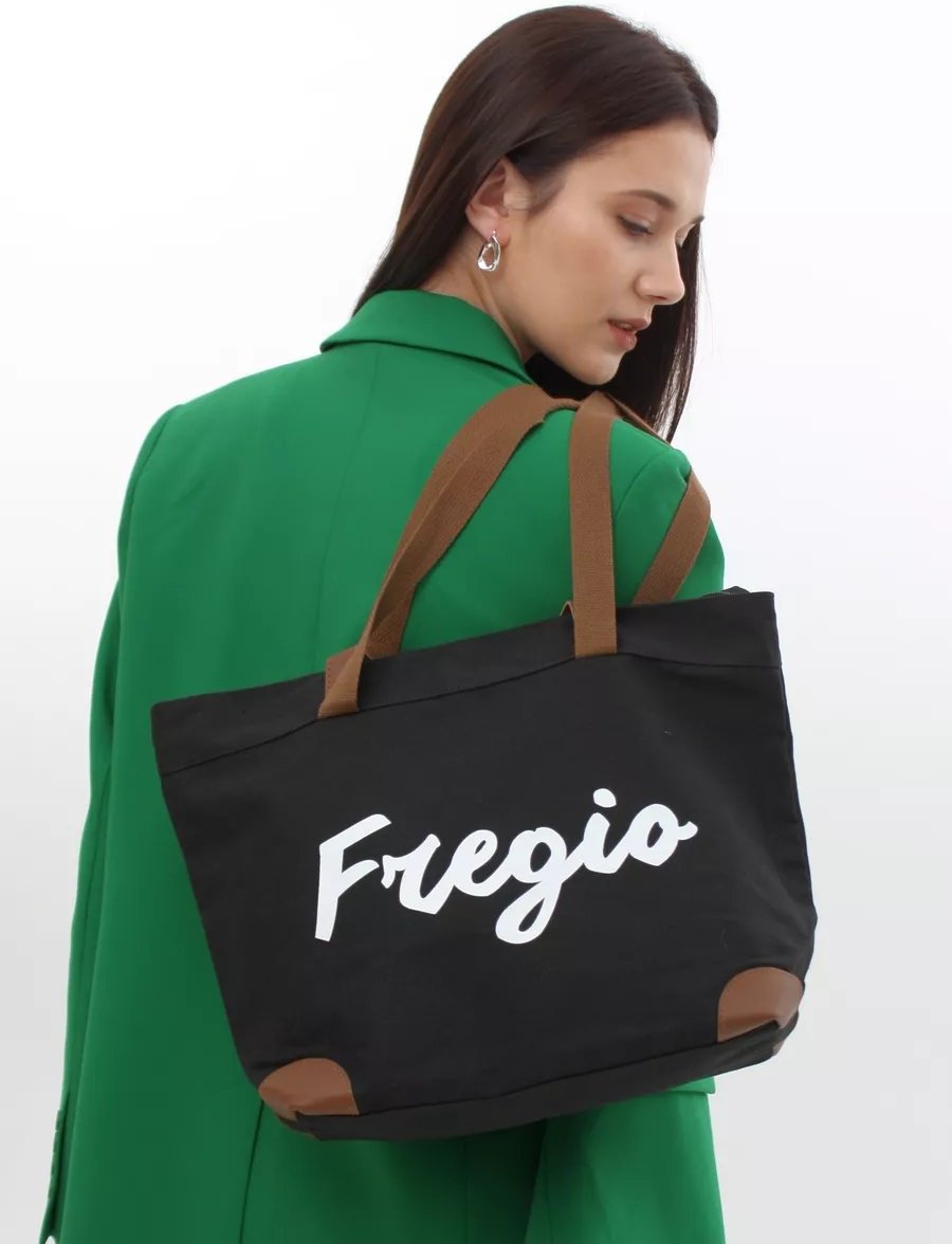 Сумка шоппер Fregio нейлон черный купить,NaN