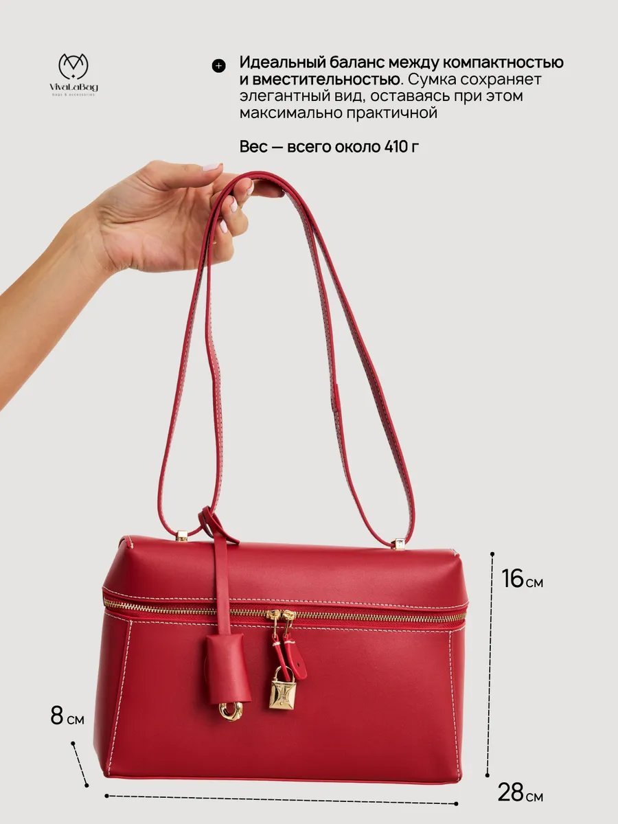 Сумка кросс-боди VivaLaBag натуральная кожа красный купить,NaN