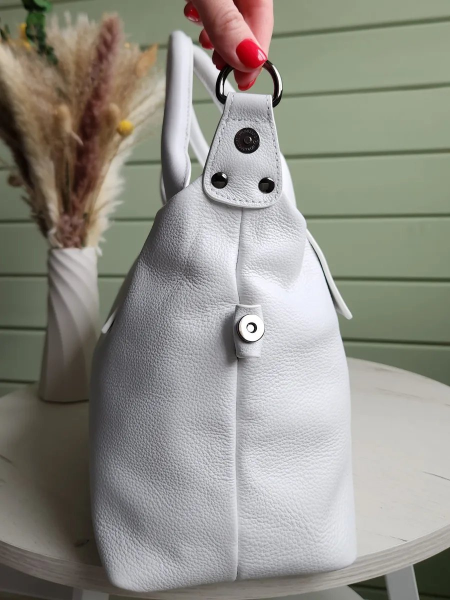 Сумка хобо FEELBAGS натуральная кожа белый купить,NaN