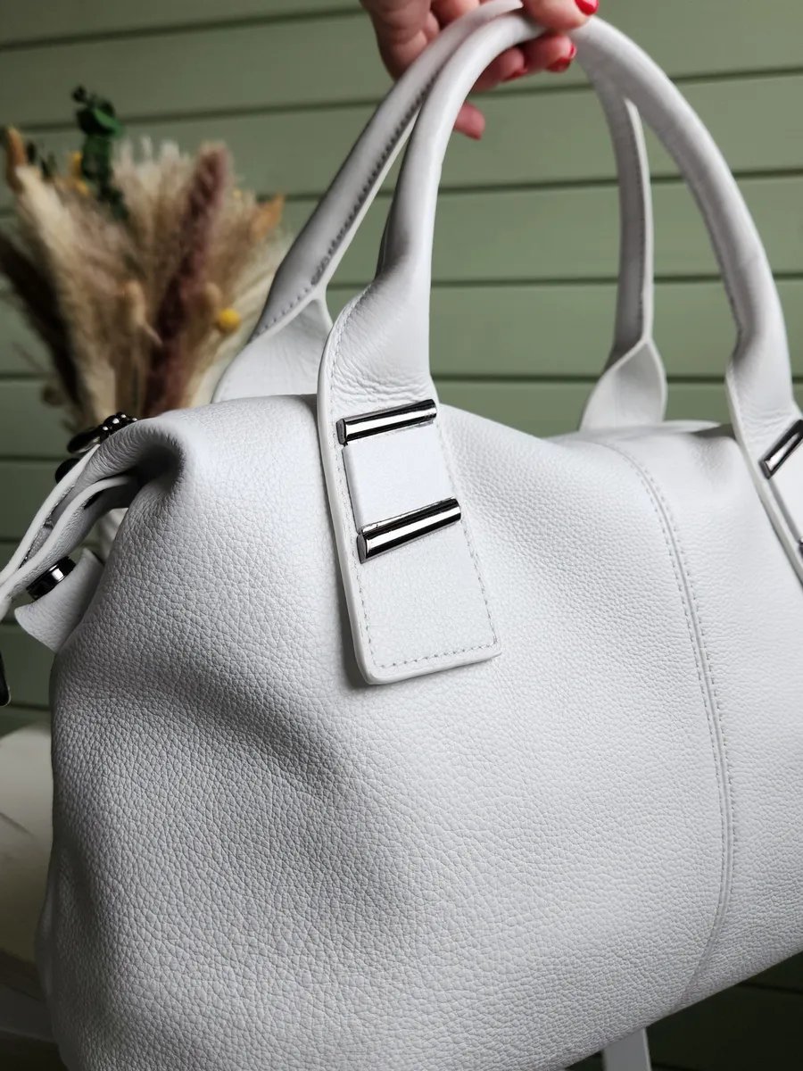 Сумка хобо FEELBAGS натуральная кожа белый купить,NaN