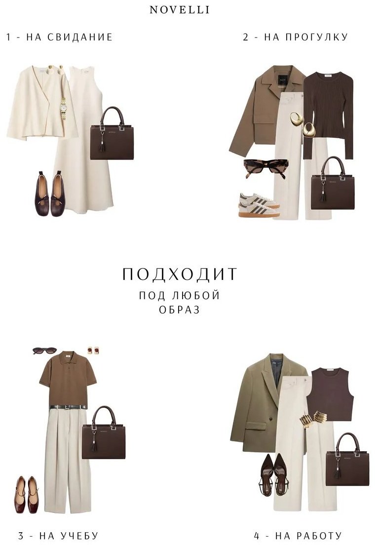 Сумка кросс-боди Novelli экокожа коричневый купить,NaN