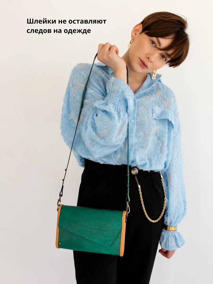 Сумка кросс-боди BECAUSE BAGS натуральная кожа зеленый купить,NaN