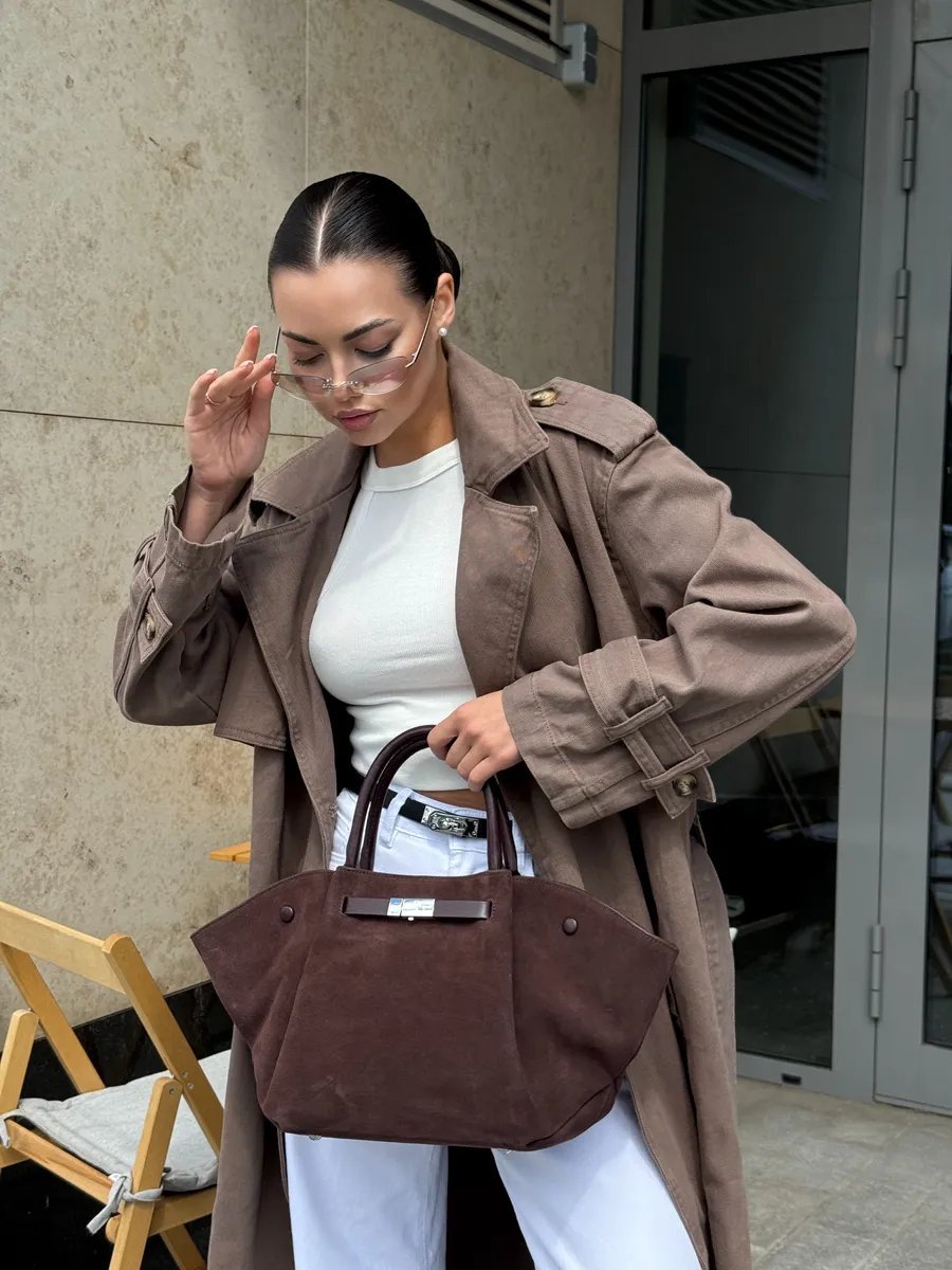 Мини-сумка Pularia Fashion натуральная кожа коричневый купить,NaN