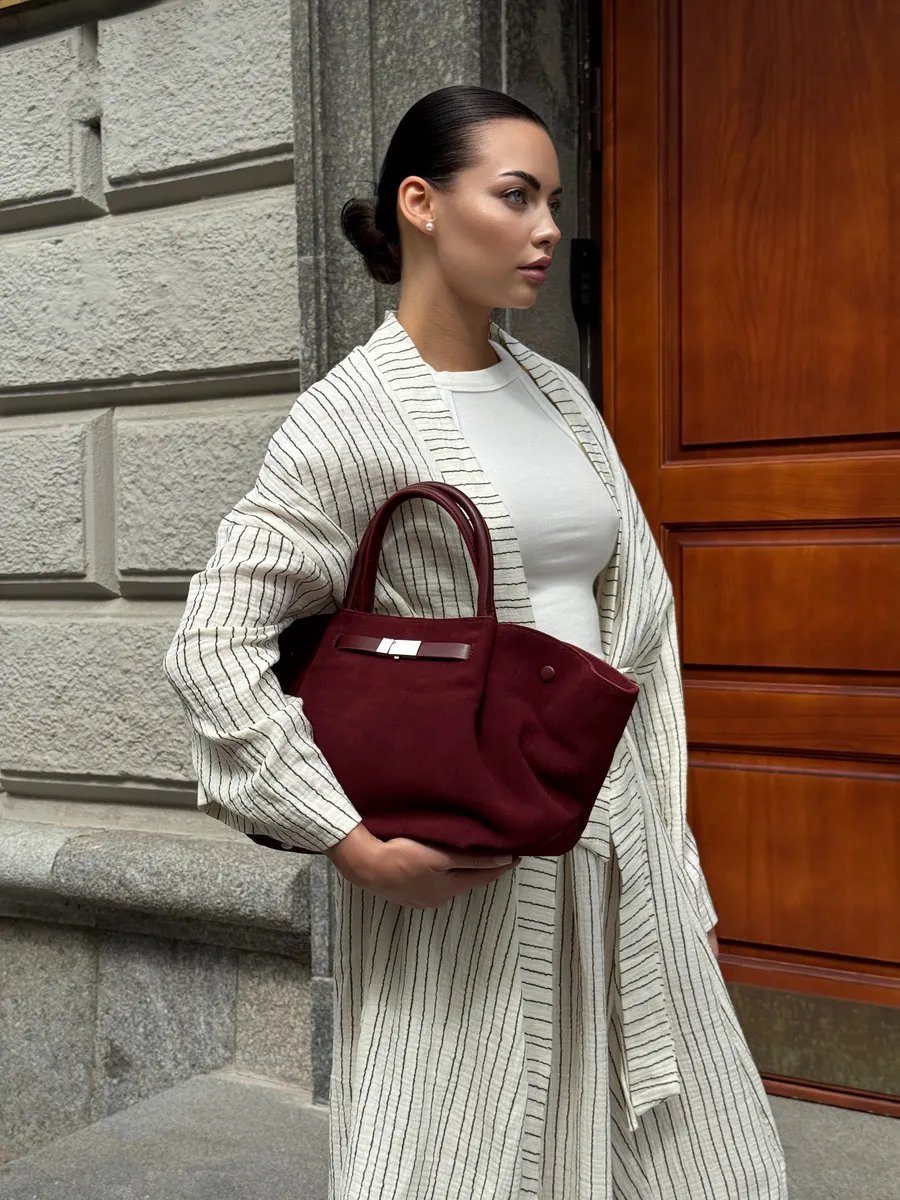 Мини-сумка Pularia Fashion натуральная кожа красный купить,NaN