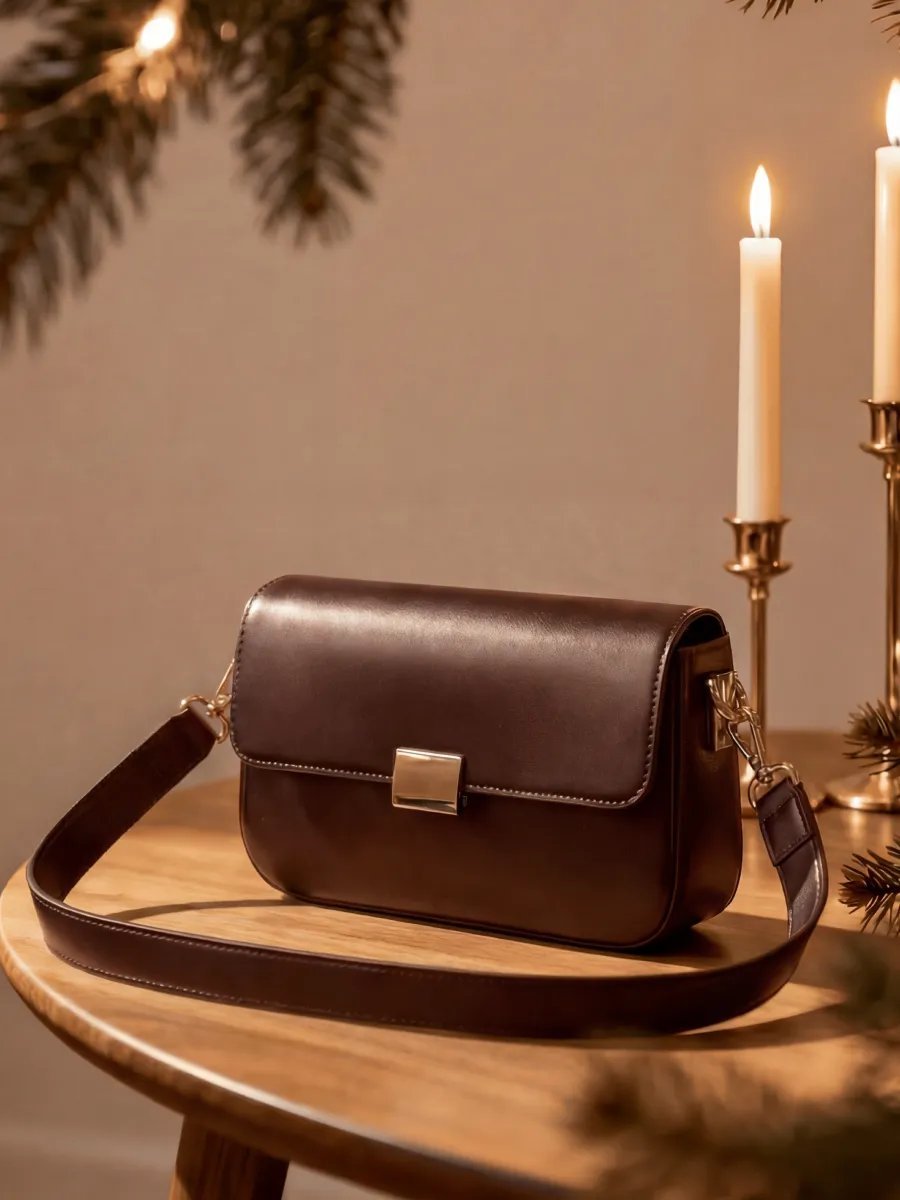 Сумка багет PIXI BAGS экокожа коричневый купить,NaN