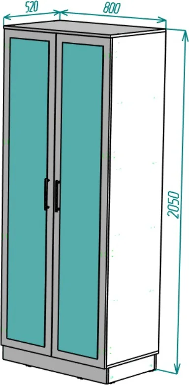 Комплект в прихожую Мебель Азии вирджиния + гармони 200х205см белый