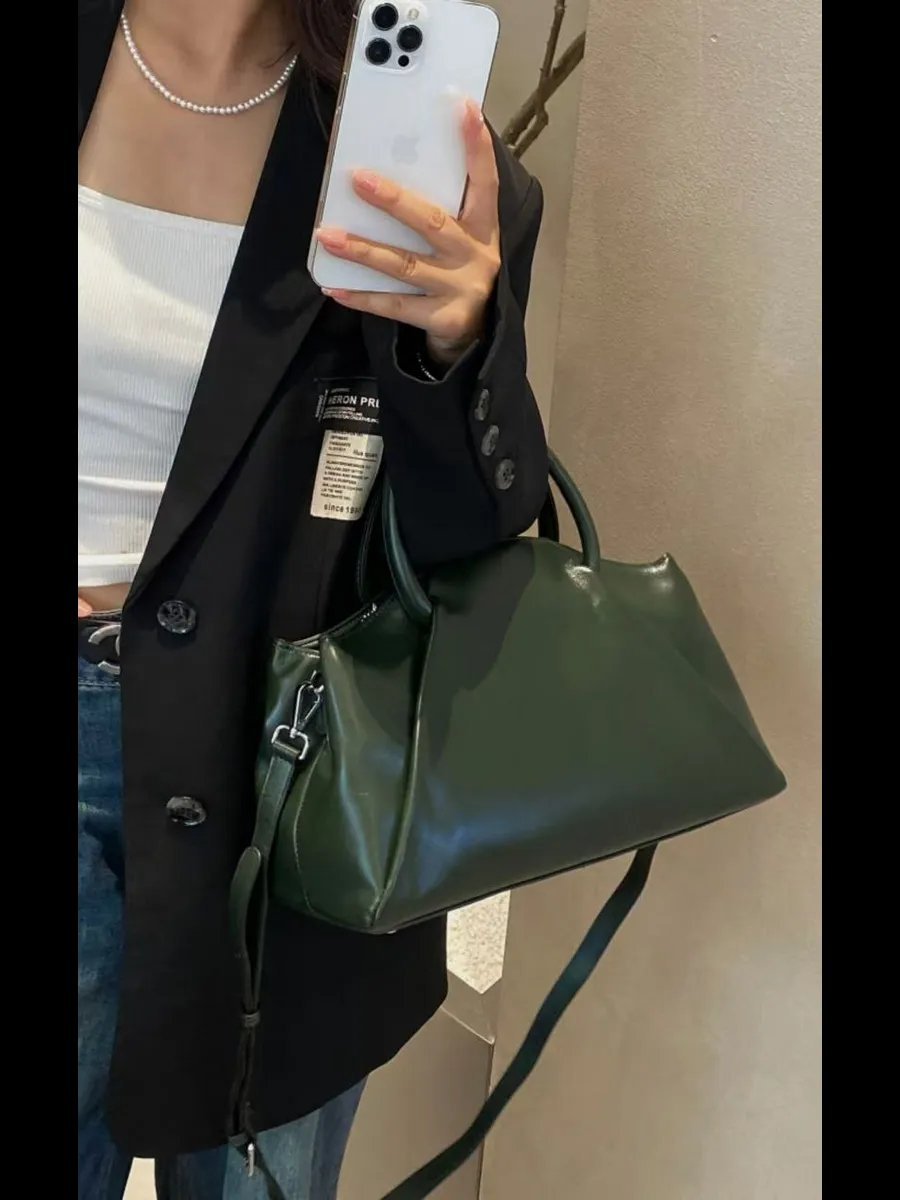 Мини-сумка A&U BAGS натуральная кожа зеленый купить,NaN