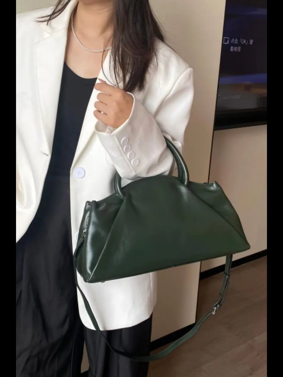 Мини-сумка A&U BAGS натуральная кожа зеленый купить,NaN