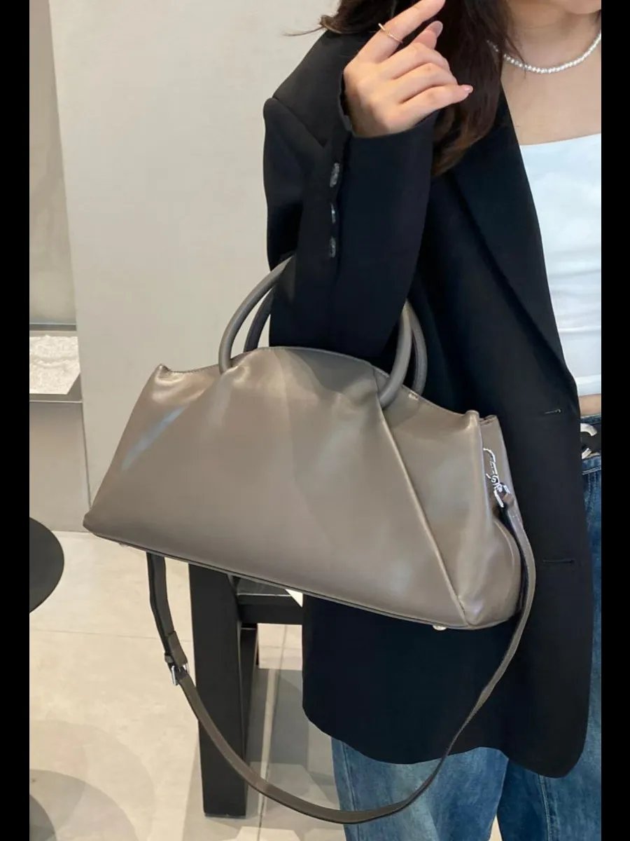 Мини-сумка A&U BAGS натуральная кожа серый купить,NaN