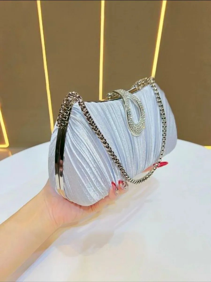 Клатч Madin стразы серый купить,NaN