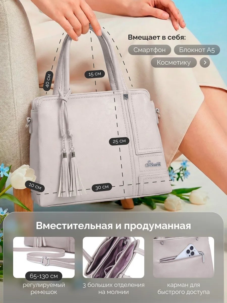 Сумка кросс-боди ЛАВКА СУМОК экокожа белый купить,NaN