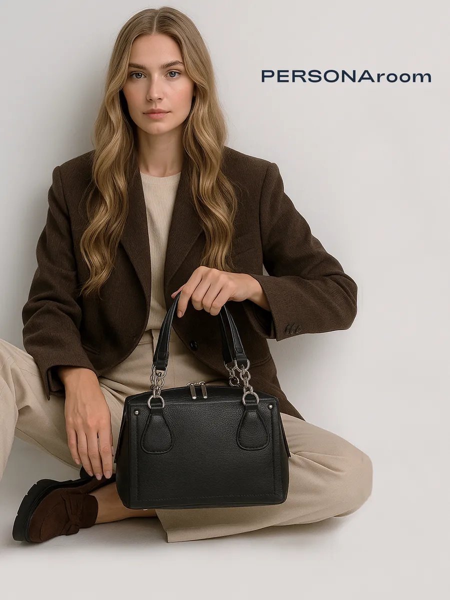 Сумка кросс-боди Personaroom натуральная кожа черный купить,NaN