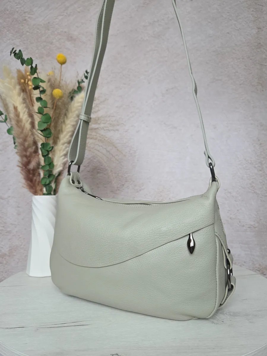 Сумка кросс-боди FEELBAGS натуральная кожа зеленый купить,NaN