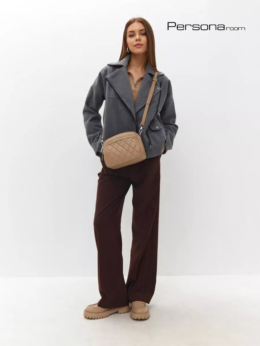 Сумка кросс-боди Personaroom натуральная кожа бежевый купить,NaN