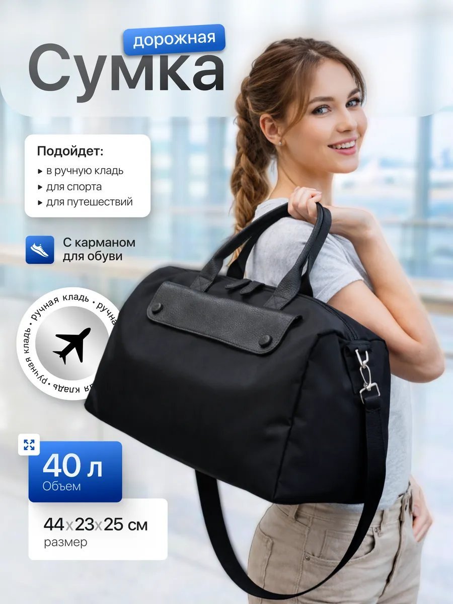 Мини-сумка нейлон черный