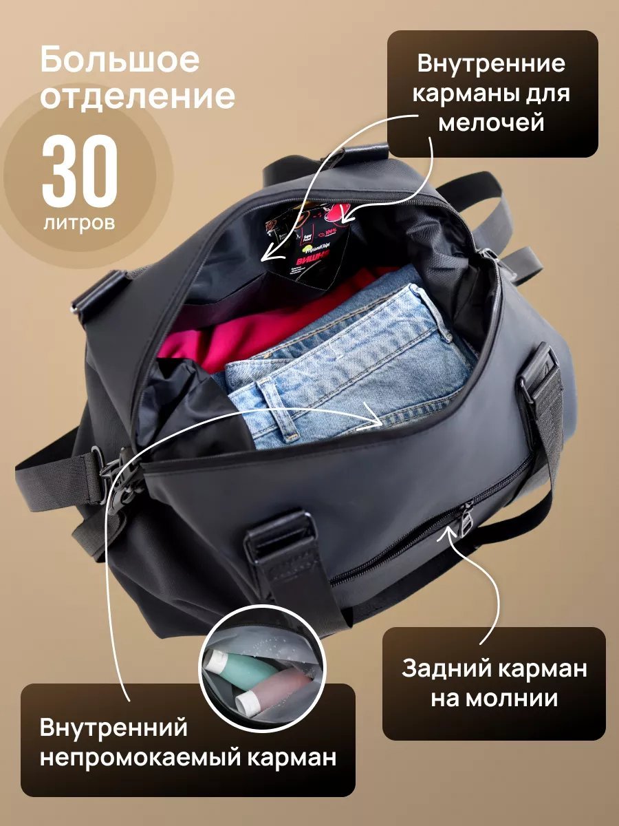 Мини-сумка LIVELIUM текстиль черный